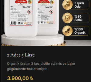 De Dammaker %96.6 Tarımsal Etil Alkol (2 Adet 5 Litre - 10L)