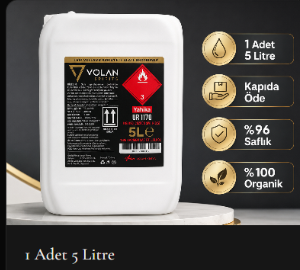 Volan %96.6 Saf Tarımsal Etil Alkol (1 Adet 5 Litre)